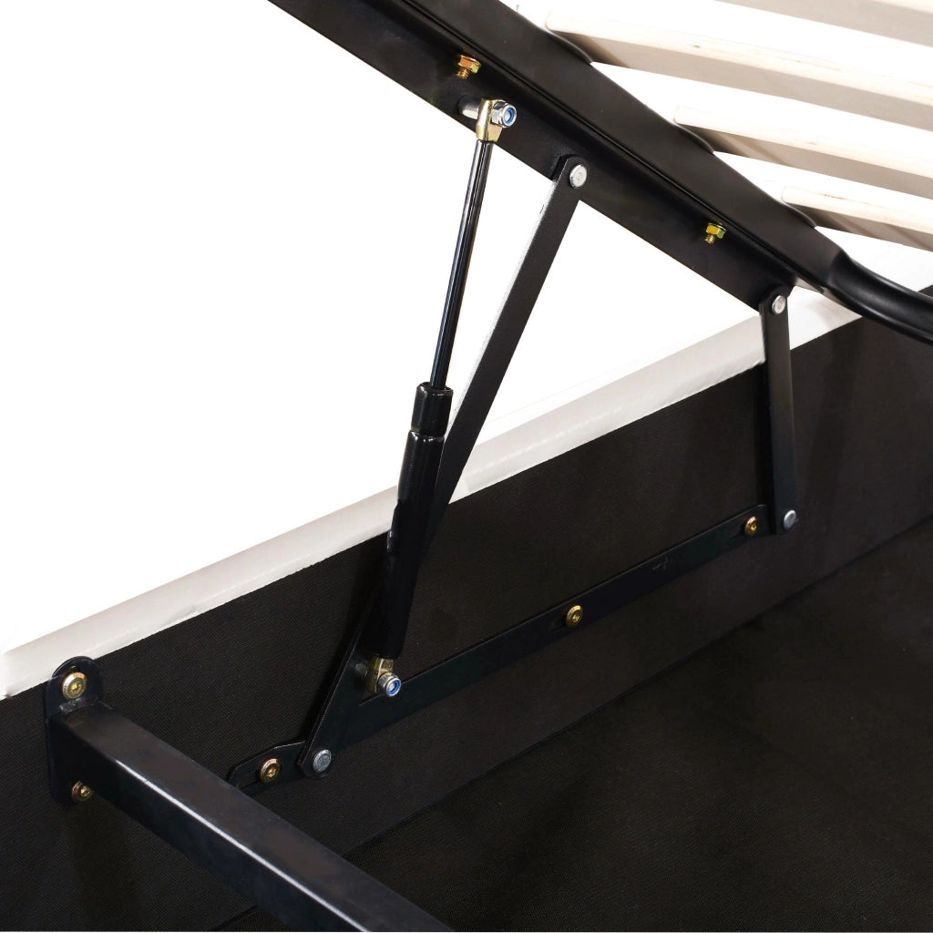 DESMIU Letto contenitore Letto Matrimoniale con testiera regolabile, vano idraulico, 140 × 200 cm, senza materasso