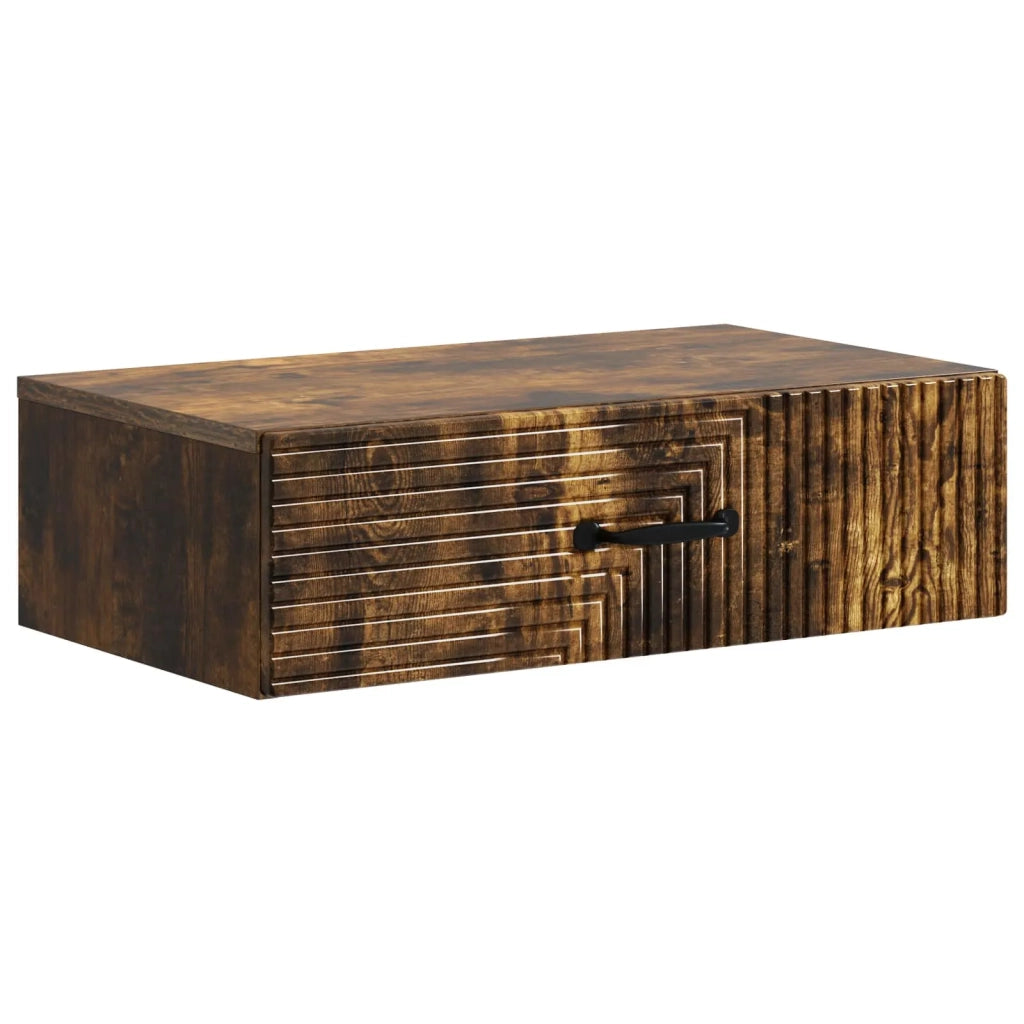 Tavolino da Parete Laterale | Tavolo laterale | Tavolino Rovere Fumo 59 x 34,5 x 17 cm