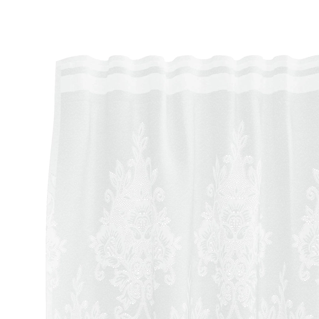 Tenda in Pizzo con tende Bianco 280 x 300 cm Poliestere