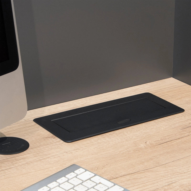 Multiconnettore da tavolo Atom 26 Lite, 225x111 mm, 2 prese Schuko, 1 USB Tipo A, 1 USB Tipo C, Zama-Acciaio-Plastica,..