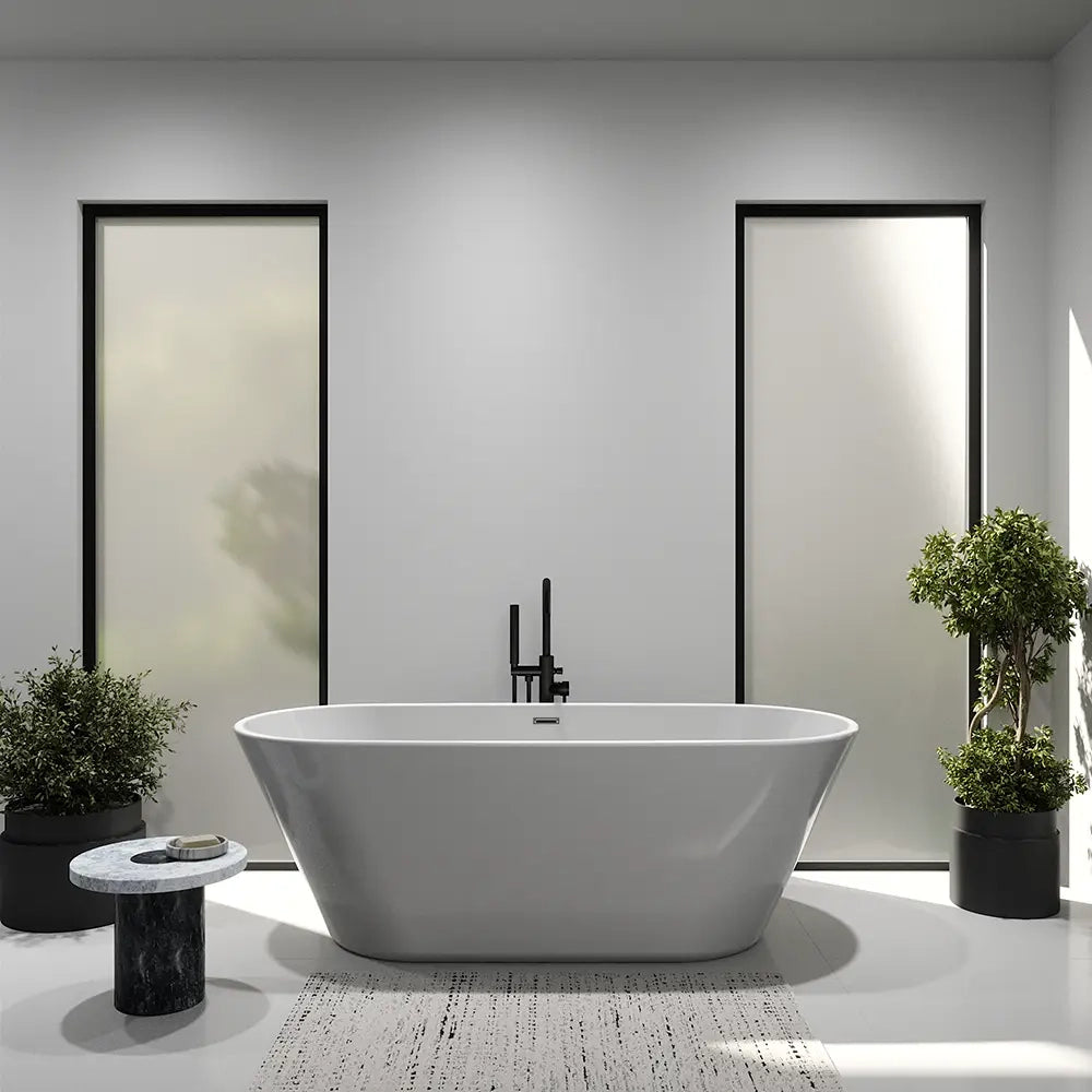 Vasca da bagno freestanding 150cm bianco lucido Mod. Ginevra