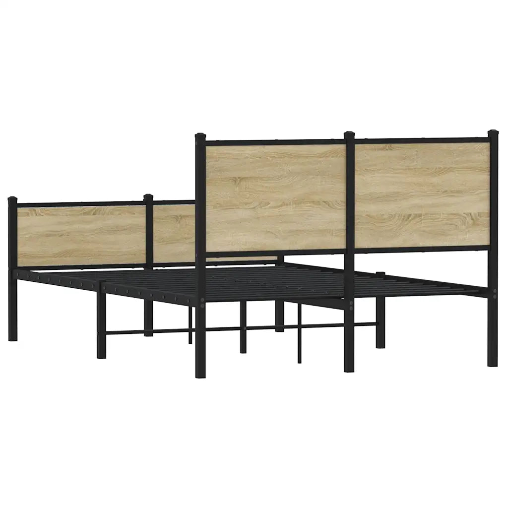 Giroletto senza Materaso in Metallo Rovere Sonoma 150x200 cm