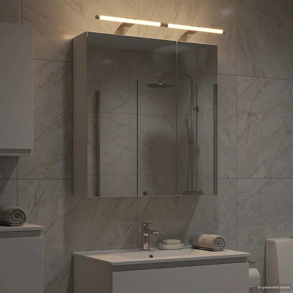 Mobiletto per specchio da bagno Bianco 60 x 14,5 x 70 cm 889063