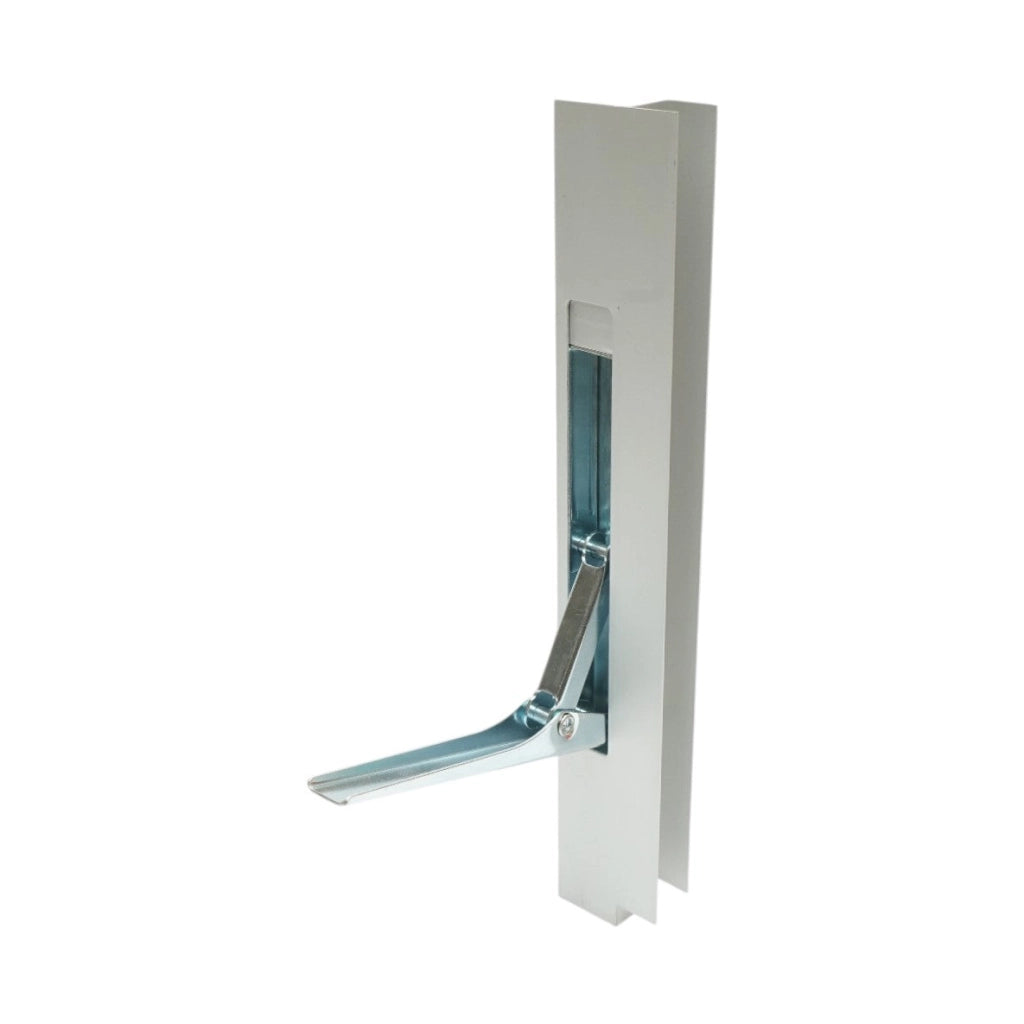 Chiusura interna per portellone con asta in alluminio, maniglia in acciaio zincato 400 mm