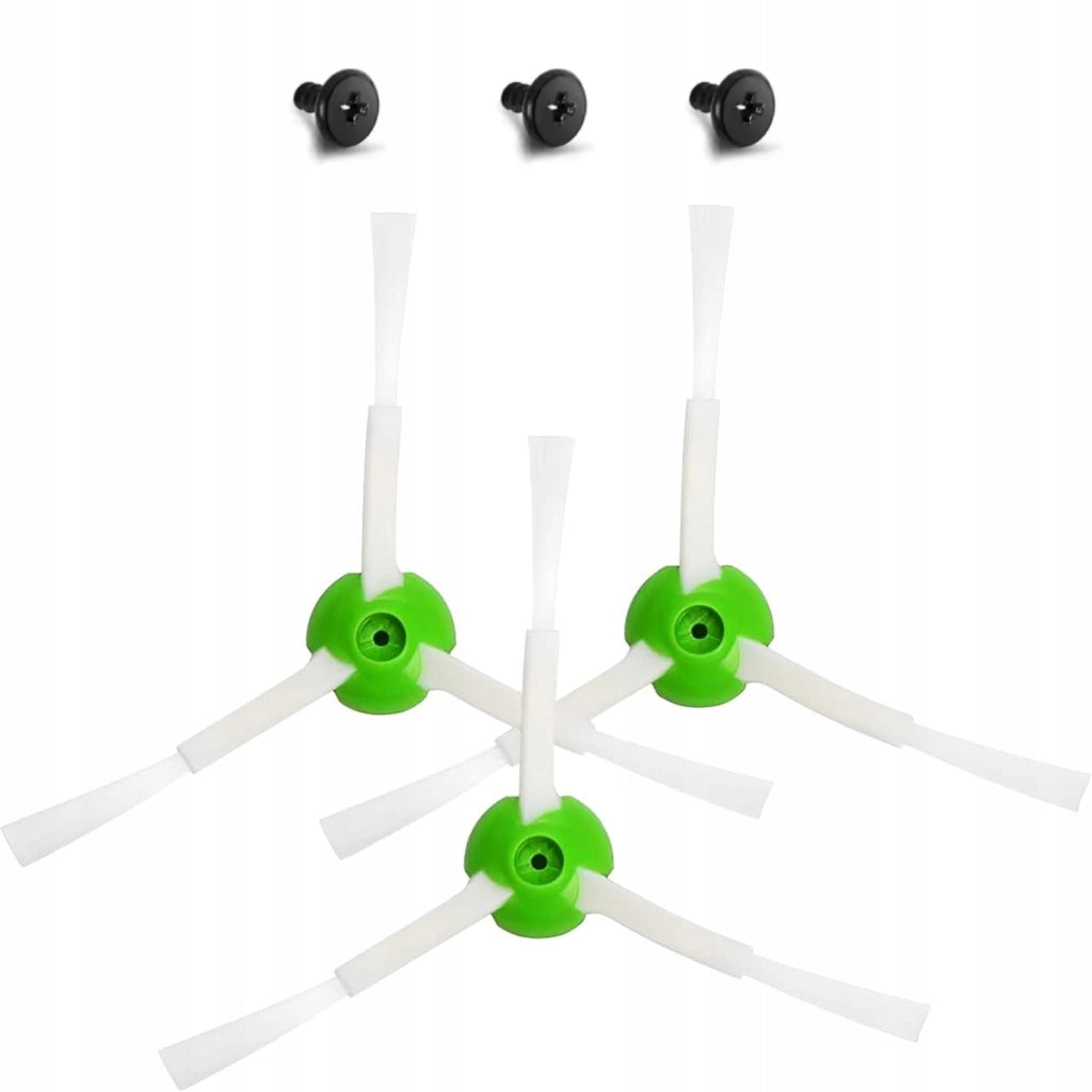 Set di Spazzole Laterali di Ricambio per iRobot Roomba – Compatibile con Serie i, j, e, Combo | 3 Pezzi TPR + Nylon