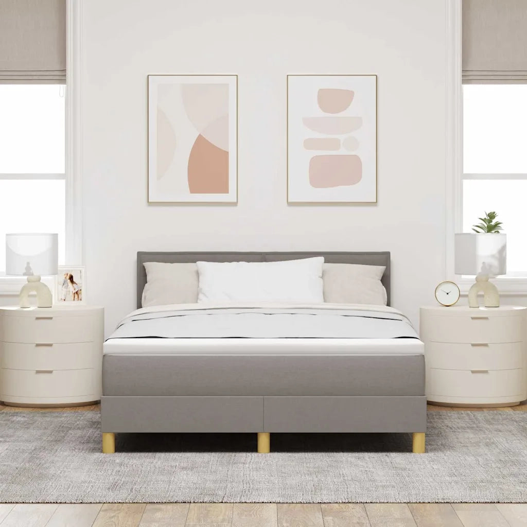 Letto a Sorgente LED con materasso Talpa 140 x 200 cm Tessuto
