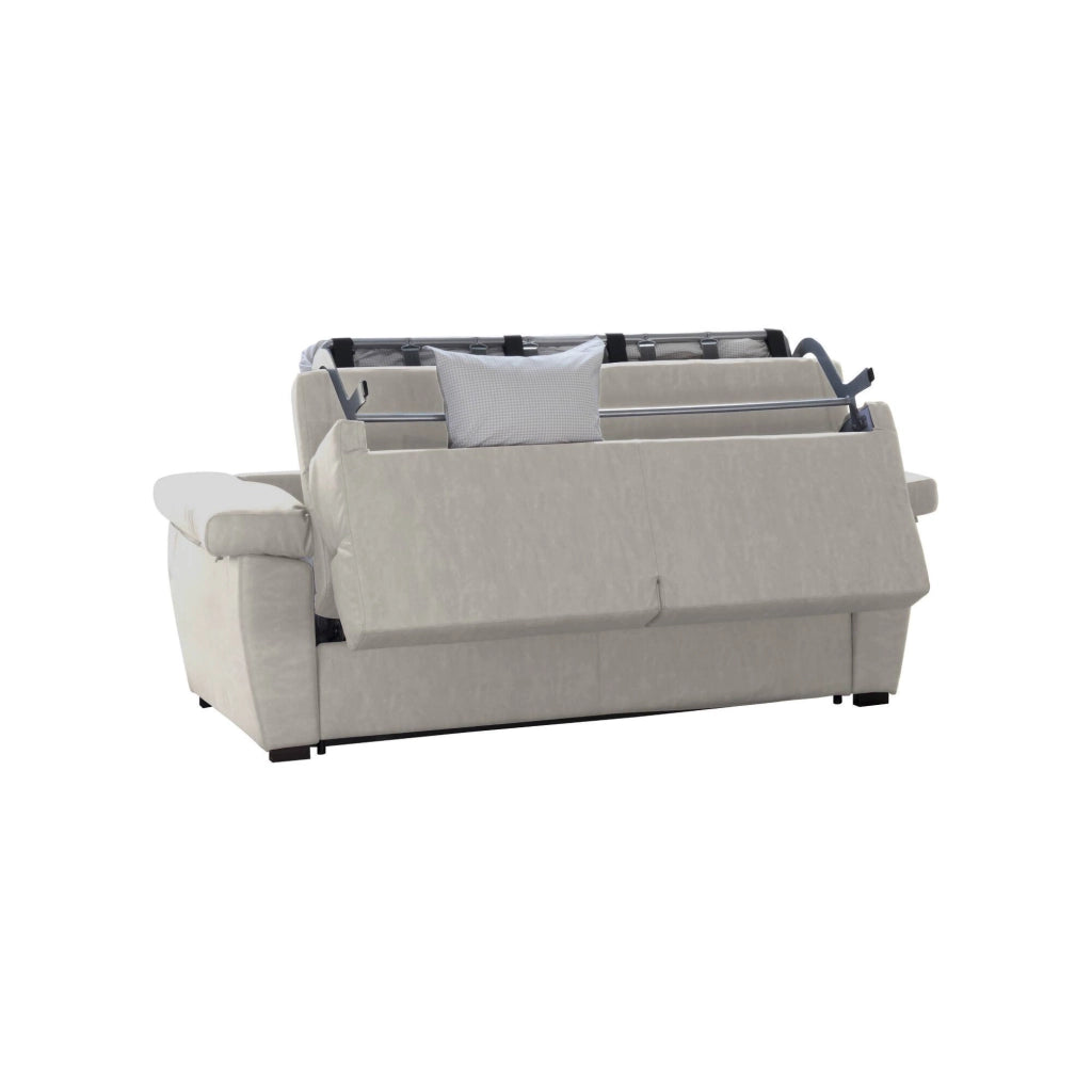 Pacecos, Divano Letto 3 Posti Sfoderabile Made in Italy, 225x95 cm Beige