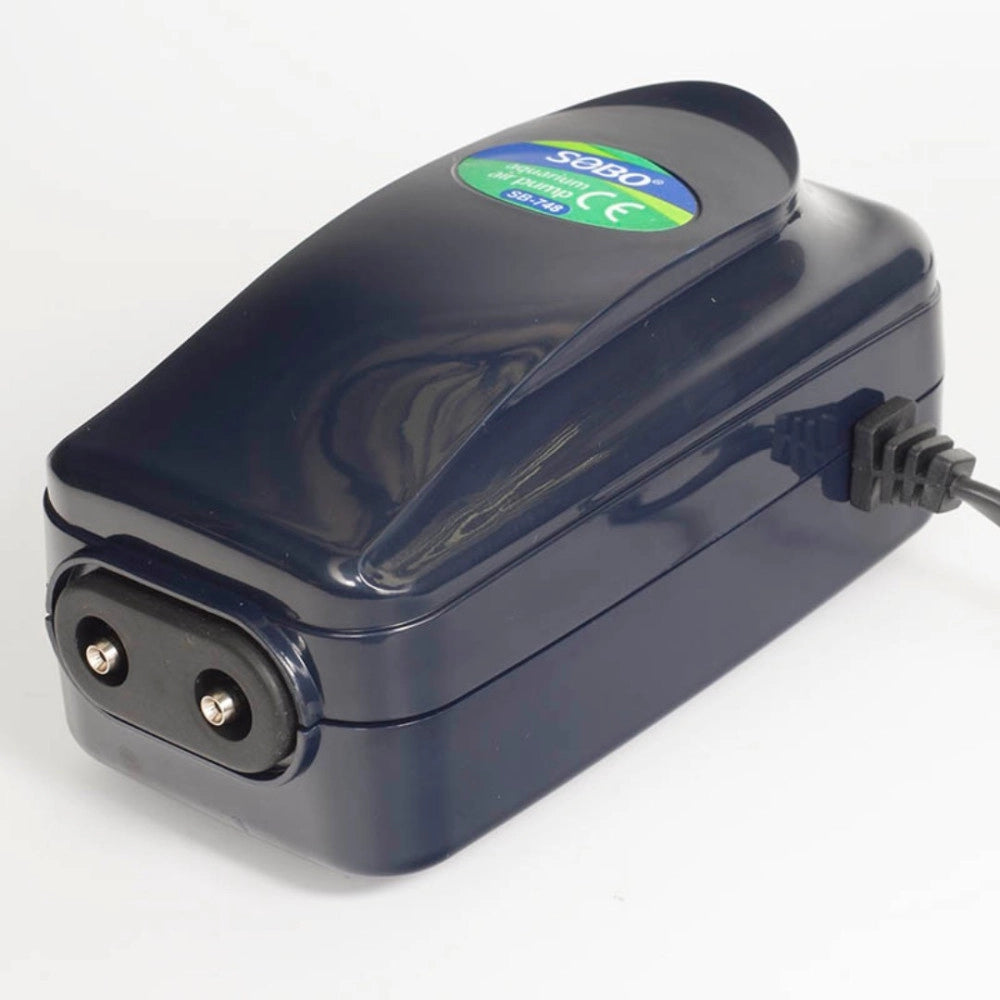 Trade Shop - Pompa Aria Areatore Aeratore Per Acquario A 2 Vie Con Regolatore 2 X 3.5l/min 8w -