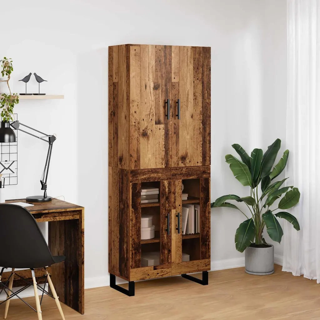 Credenza 2 pcs Legno vecchio 69,5 x 34 x 180 cm
