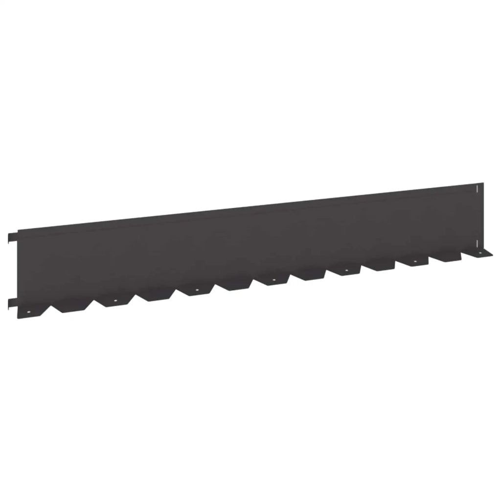 Bordura per Prato 10 pcs 102 x 15 x 4 cm Acciaio Nero 8008763