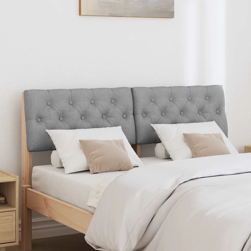 Testiera | Testata imbottita Grigio chiaro 120 cm Pino massello
