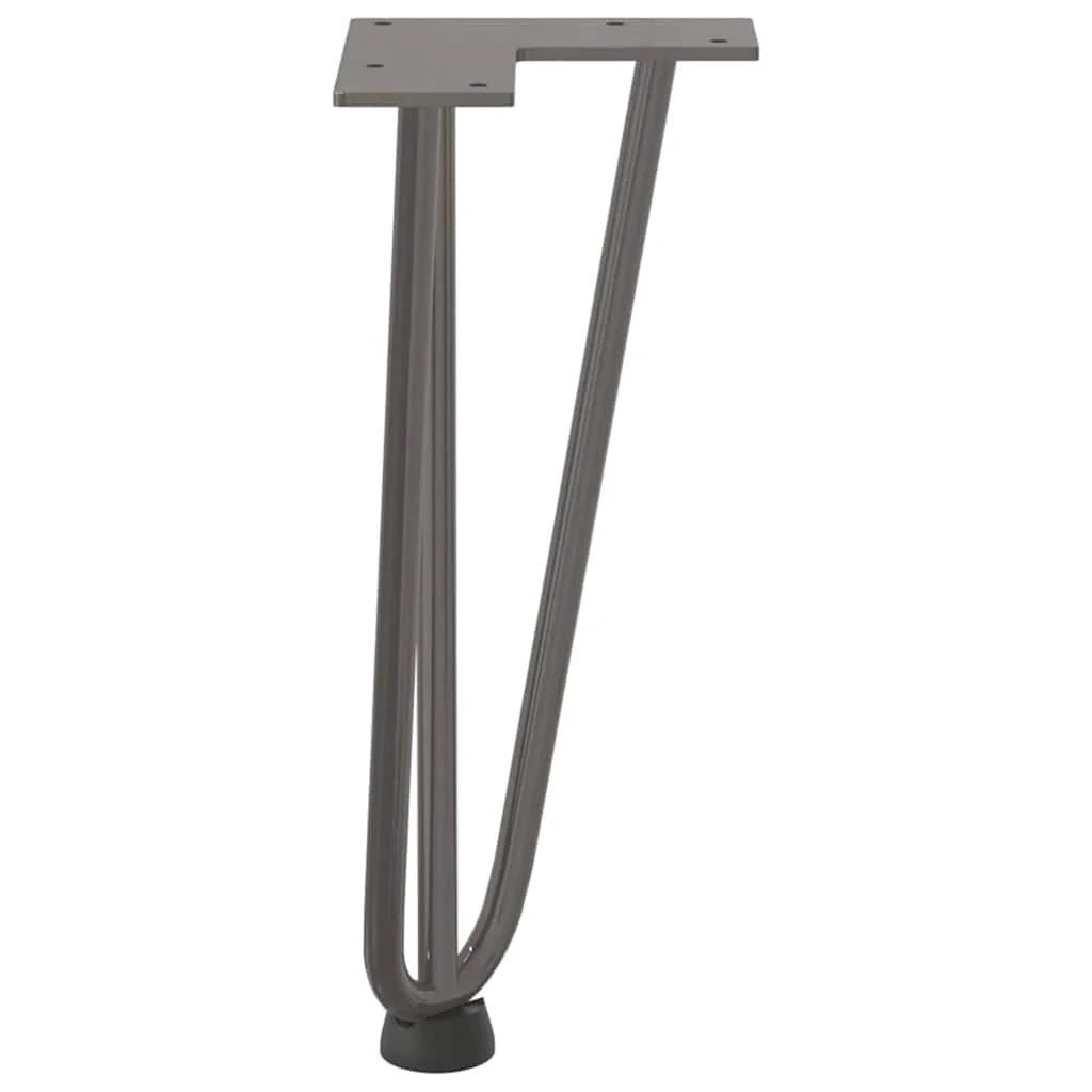 Set di 4 gambe a forcina per tavolino da 30 cm con piedini regolabili design moderno in acciaio naturale 02_0056738