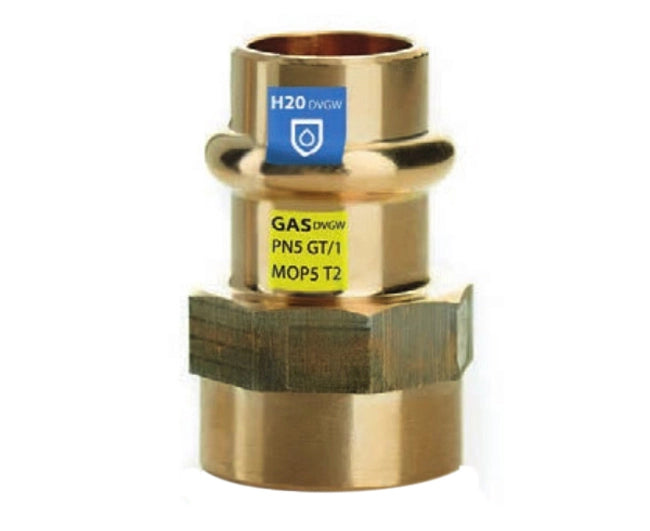 RACCORDO DIRITTO A PRESSARE FEMMINA IN BRONZO SERIE FRABOPRESS KOMBI 3/4Ø22   FRA-BO SPA