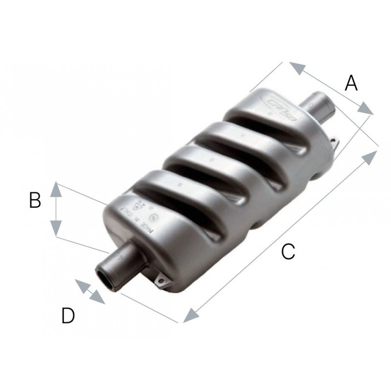 SILENZIATORE Ø MM.40 EXHAUST MUFFLER Ø MM.60