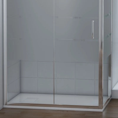 Box doccia angolare 70x120 cm scorrevole in cristallo serigrafato Ted