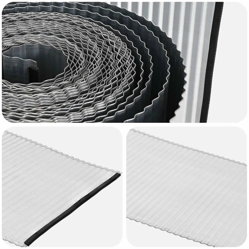Bordura per Prato 20 m x 10 cm Acciaio zincato Argento 42030323