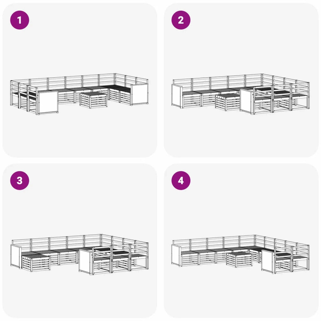 Set di divani da esterno 8 pcs Naturale 3384915