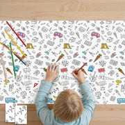 Tavolino per la scuola con tovaglia decorativa per bambini, decorazione per la scuola, 120 x 180 cm