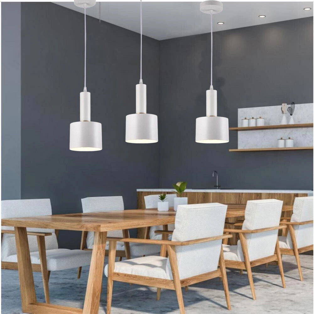 Trade Shop - Lampadario A Sospensione Soffitto E27 Lampada Pendente Minimal Per Cucina Isola Snack A22 -