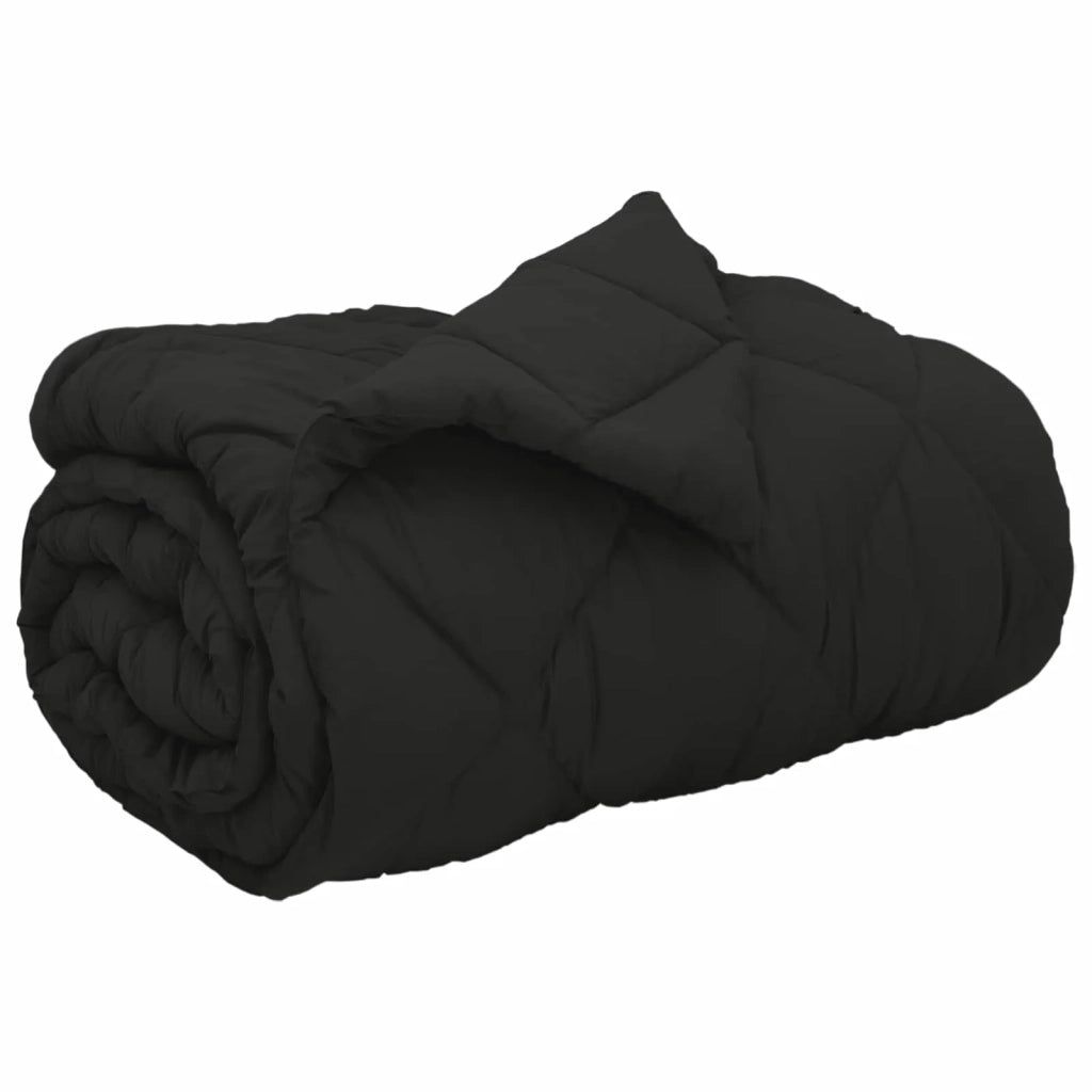 Piumone | Duvet Invernale Nero 155 x 220 cm Microfibra