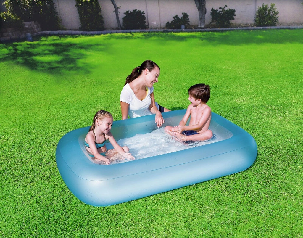 Bestway 51115 Piscina Gonfiabile Rettangolare per Bambini 165x104x25 cm Fondo Gonfiabile 102 L colore Assortito