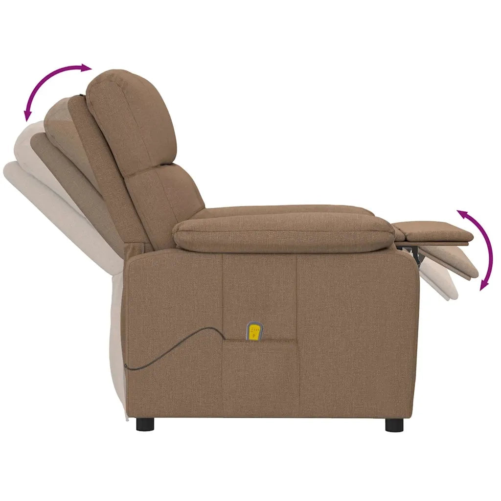 Poltrona Massaggiante Marrone in Tessuto 289676