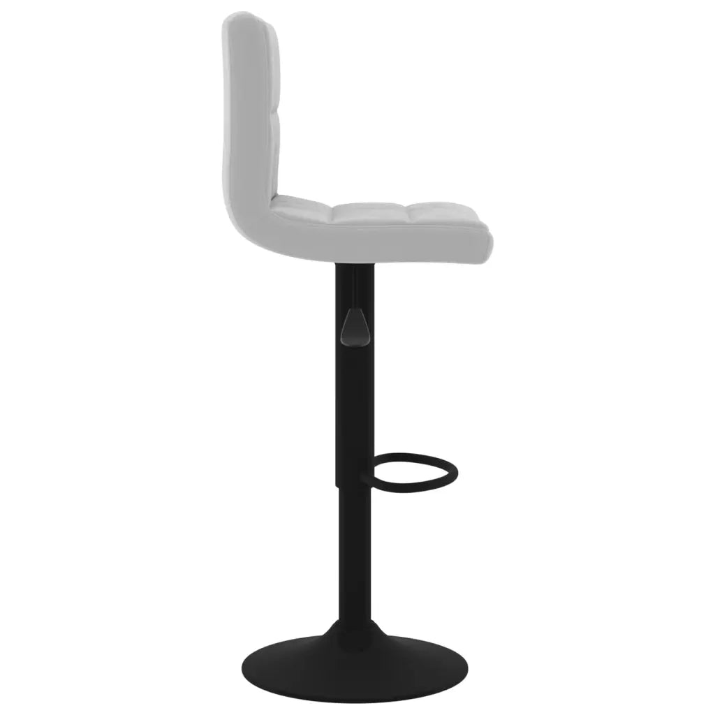 Sgabello da Bar Grigio Chiaro in Velluto 334294