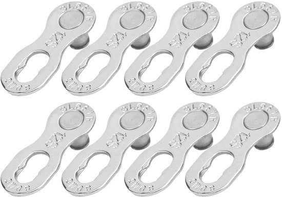 Accessori per bicicletta - Catena metallica - Con 12 rapporti di ingranaggio - Argento - Pezzo di ricambio per catena - Adatto per mountain bike e biciclette da corsa.