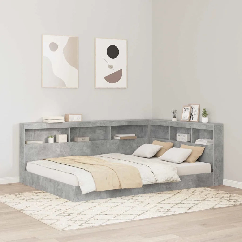 Testata contenitore Grigio cemento 135 cm Legno multistrato 3335552