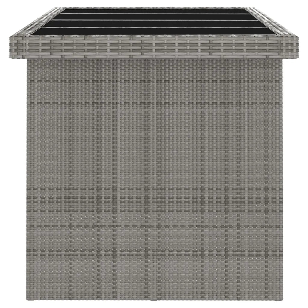 Set da Pranzo da Giardino 11 pz con Cuscini Polyrattan Grigio 3059348