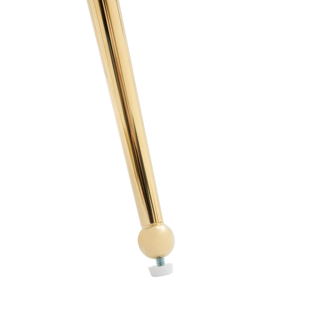 SEDIA Set da 4 in velluto Beige e Oro con braccioli
