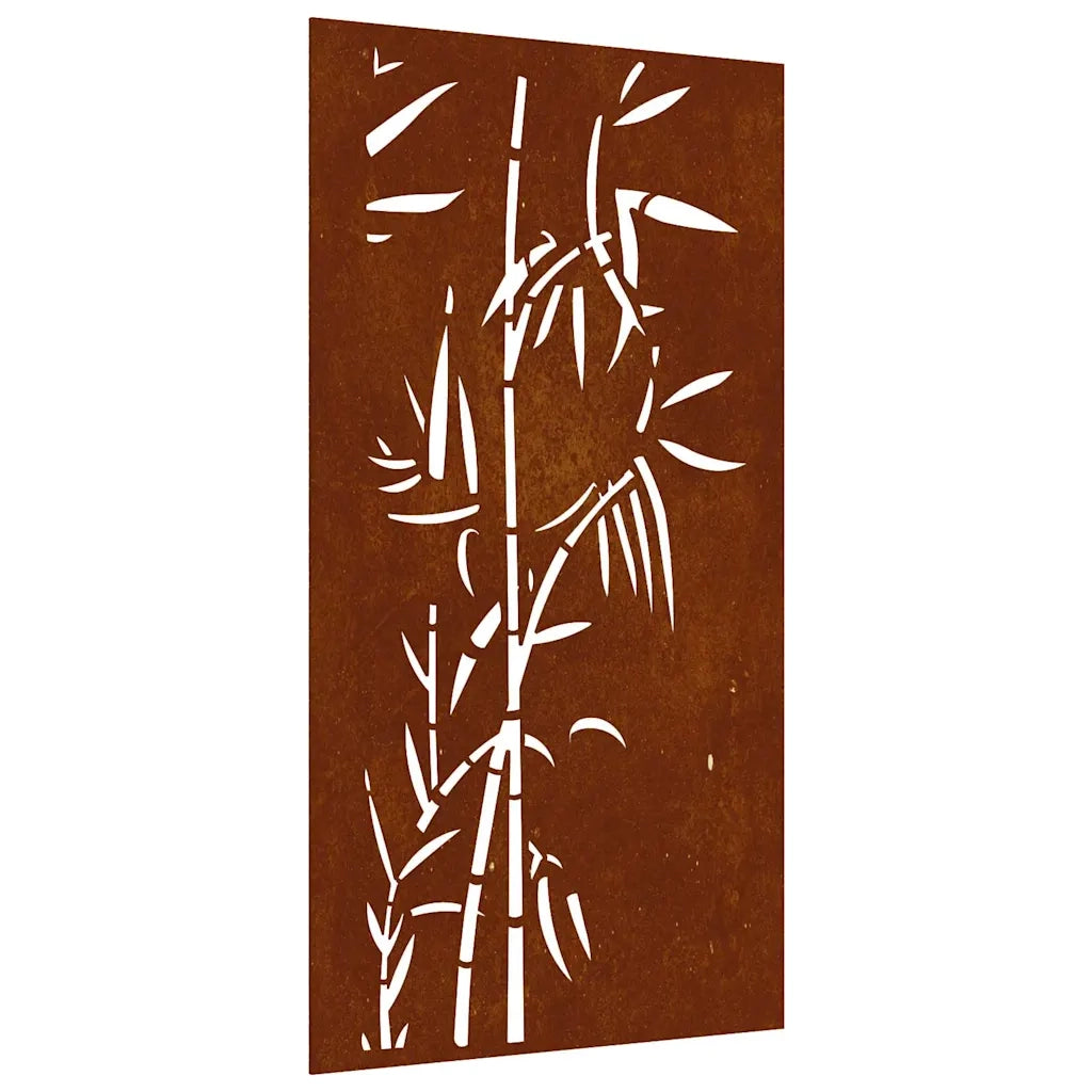 Decorazione Muro da Giardino 105x55 cm Bamb¨´ in Acciaio Corten CFW3807587