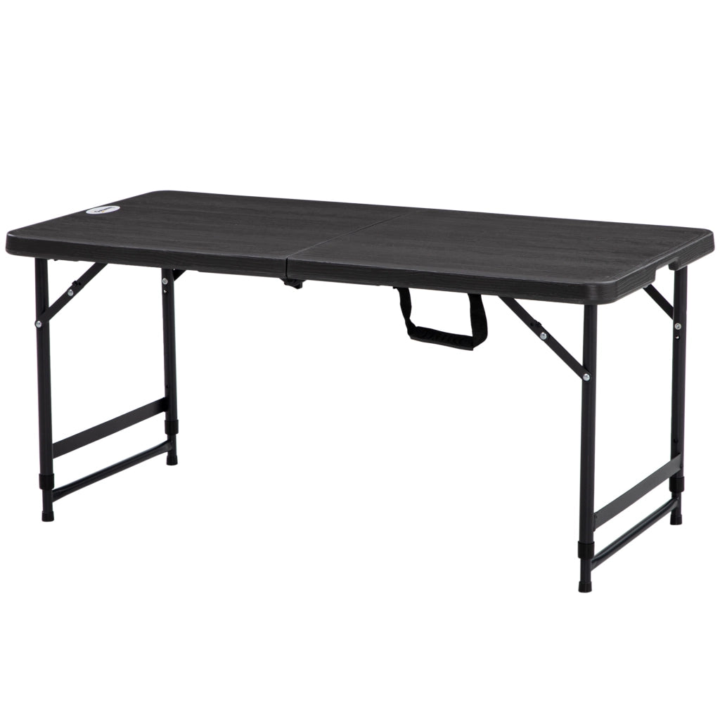 Tavolo da pranzo pieghevole per esterno ¨C Minimal ¨C Grigio scuro, acciaio, 118x60x56-74 cm