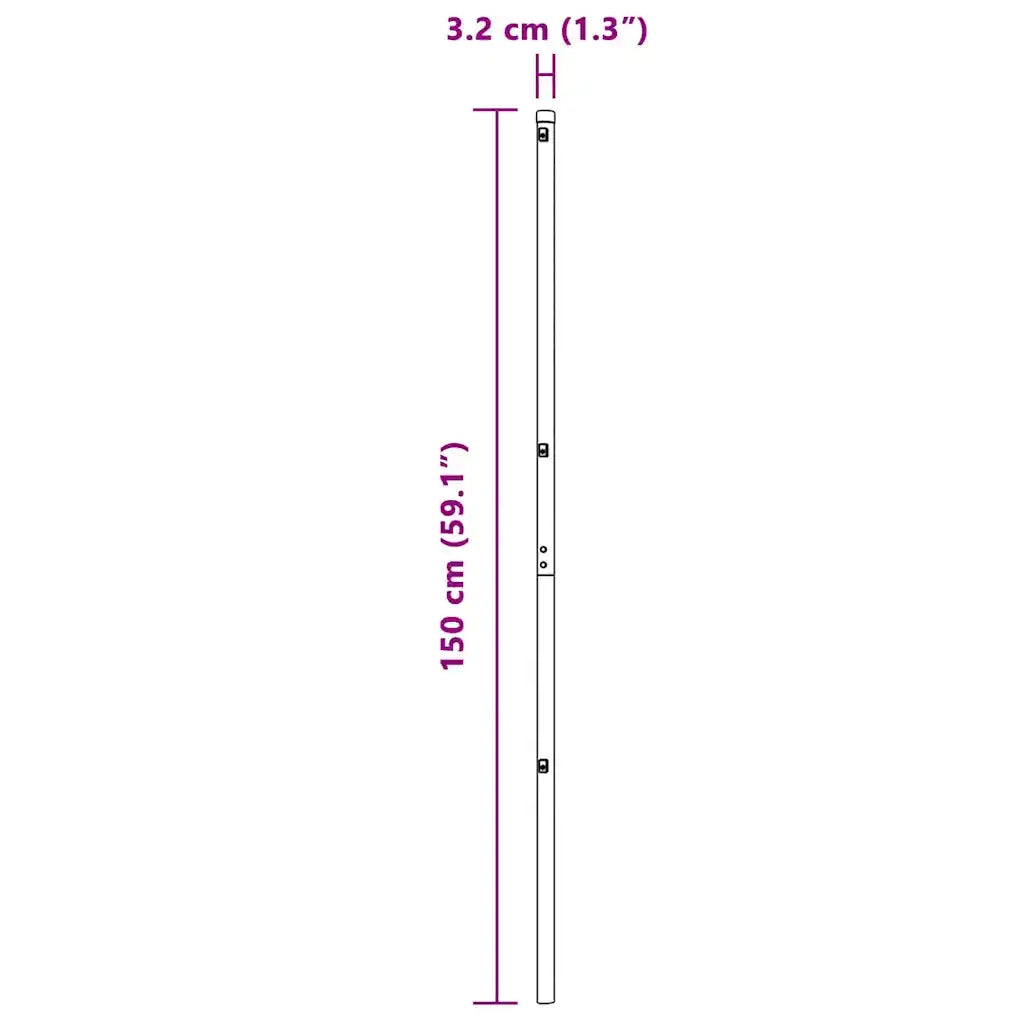 Palo della recinzione 7 pcs Verde Acciaio 42004192