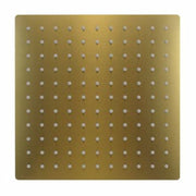 Trade Shop - Soffione Doccia Ultra Slim Quadrato 25x25cm Oro Satinato Attacco Universale ½ Bagno 87882 -