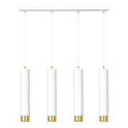 Lampadario Emibig KIBO bianco oro 4xGU10 dimmer regolabile