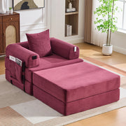 Sedia a compressione con sgabello - Zephmum - Telaio in metallo stabile, design ergonomico, cuscino incluso
