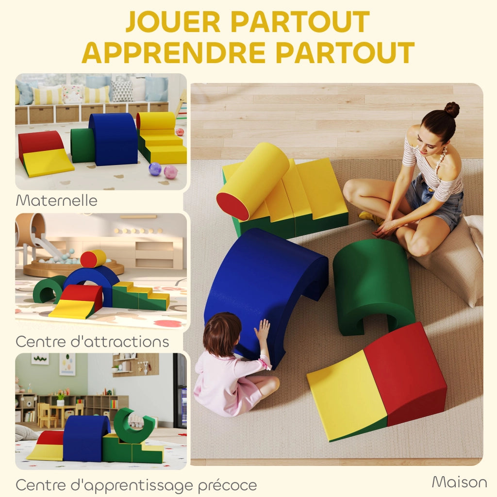 Set di gioco per arrampicata e motricit¨¤ ¨C Minimal ¨C 181x39x44 cm multicolore