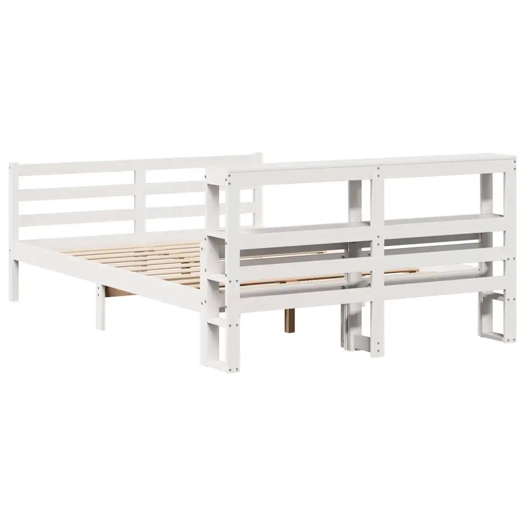 Giroletto con Testiera 160x200 cm in Legno Massello di Pino