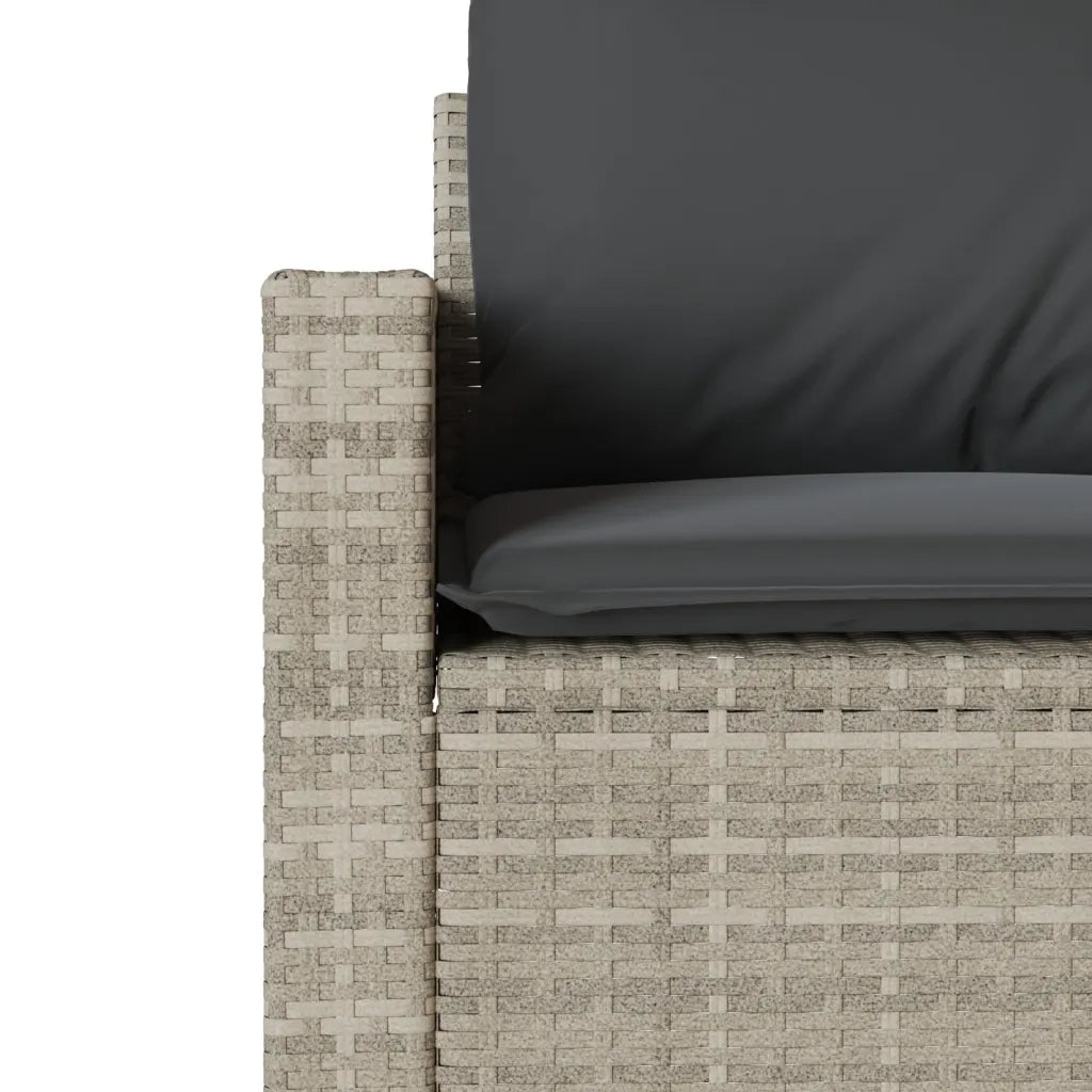 Set Divano da Giardino 6pz con Cuscini Grigio Chiaro Polyrattan 3213554