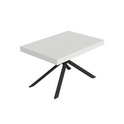 Tavolo allungabile 120/380x90 cm Niket bianco frassino gambe antracite
