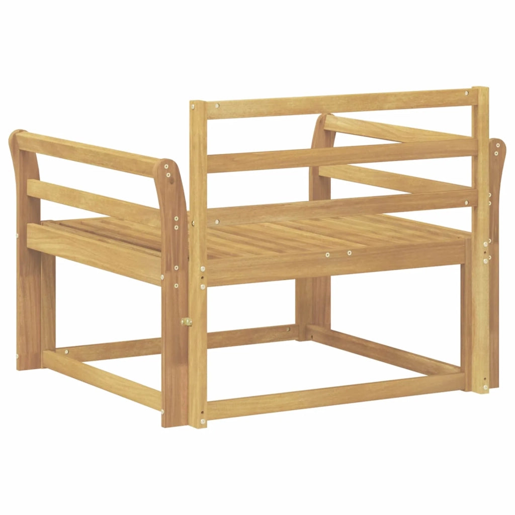 Divano centrale per esterno Legno di Acacia Massello Bianco 3439008