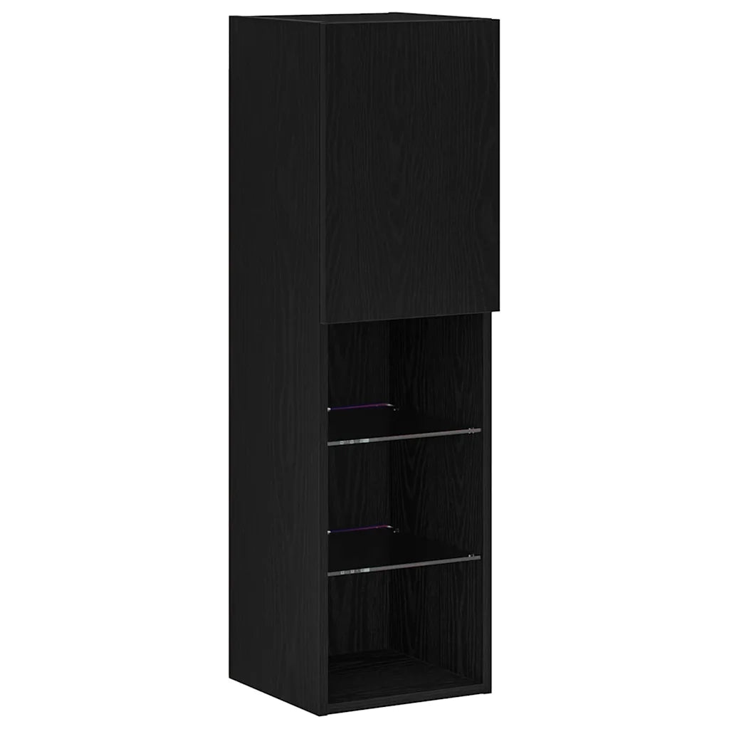 Mobile TV-Credenza per TV-Console TV Nero 30,5 x 30 x 102 cm Legno multistrato