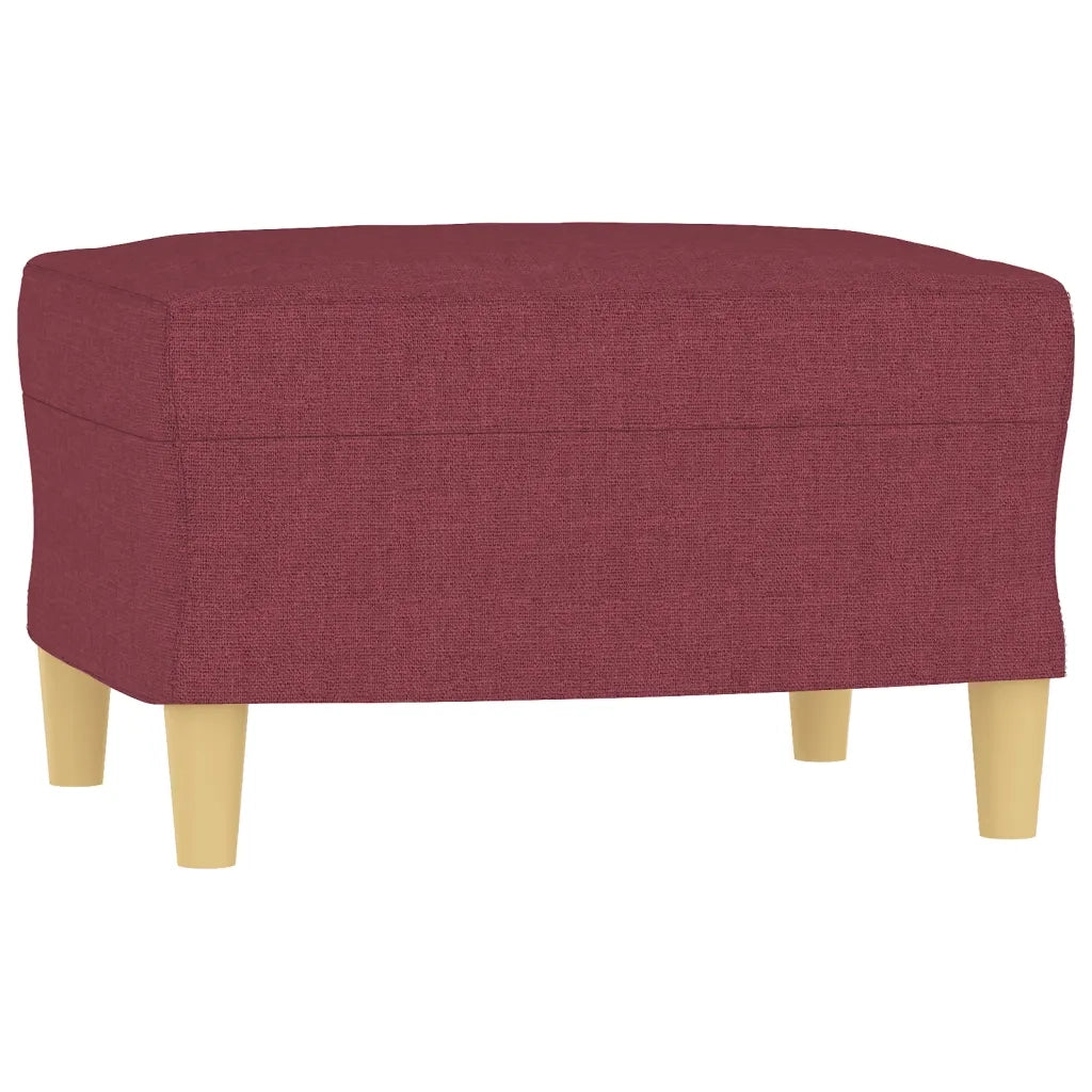 Set di Divani 4 pz con Cuscini Rosso Vino in Tessuto 3201550
