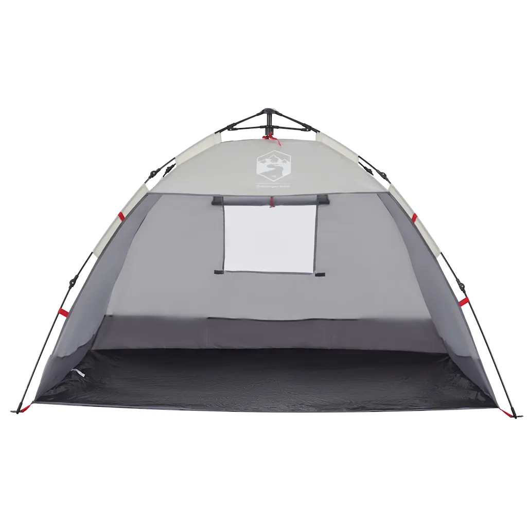 Tenda da Spiaggia 2 Persone-Tenda da campeggio Grigio Rilascio Rapido Impermeabile 707565