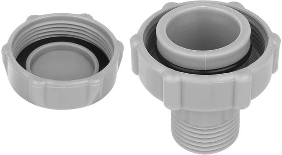 Filtro di scarico in plastica impermeabile - Connettore - Gomma di sigillatura - Piscine in superficie - 5x1,6 cm - Materiali affidabili - Filtro di scarico