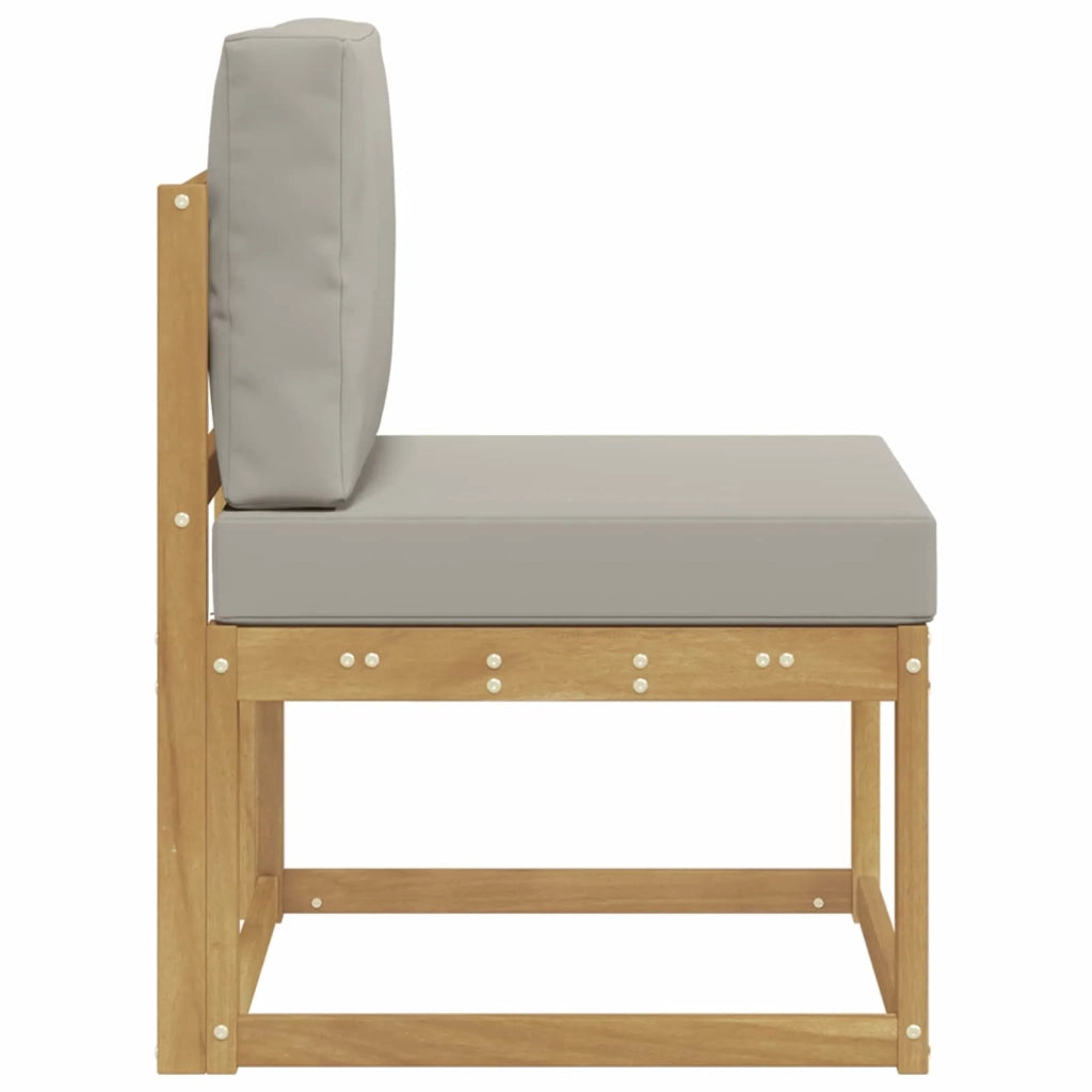 Set di divani da esterno Bianco e Grigio Chiaro 59 x 63 x 73 cm 901459