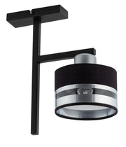 Plafoniera moderna decorativa Pro nera/argento Sigma E27 15W