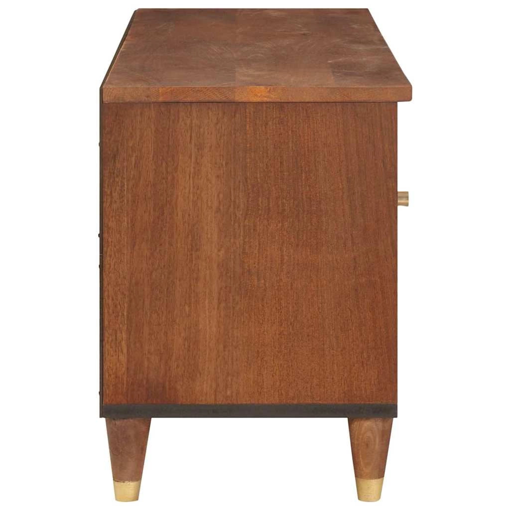 Mobile porta TV moderno dal design elegante e con spazio per riporre gli oggetti 100 x 33,5 x 46 cm in legno di mango marrone 02_0057902