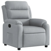 Poltrona | Sedia Relax Reclinabile in Tessuto Grigio Chiaro